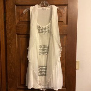 Ladies Size S / Small Sleeveless White Fun Flirty Dress